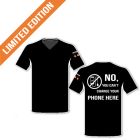 T-shirt "No, you can't charge your phone here" 