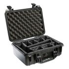 Peli 1450 Case met klittenband vakverdeling zwart 