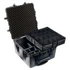 Peli 1640 Trolley Case met klittenband vakverdeling Zwart 