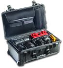 Peli 1510SC met klittenband vakverdeling en laptophoes zwart 