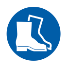 Gebodssticker - veiligheidsschoenen verplicht ISO7010