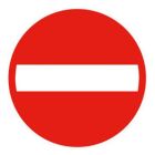 Vloersticker binnen geen doorgang 150 mm OP=OP