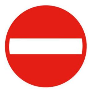 Vloersticker binnen geen doorgang 150 mm