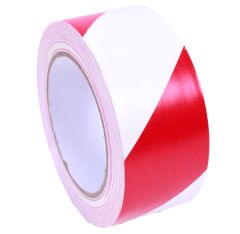 Markeringstape rood/wit 50 mm x 33 m